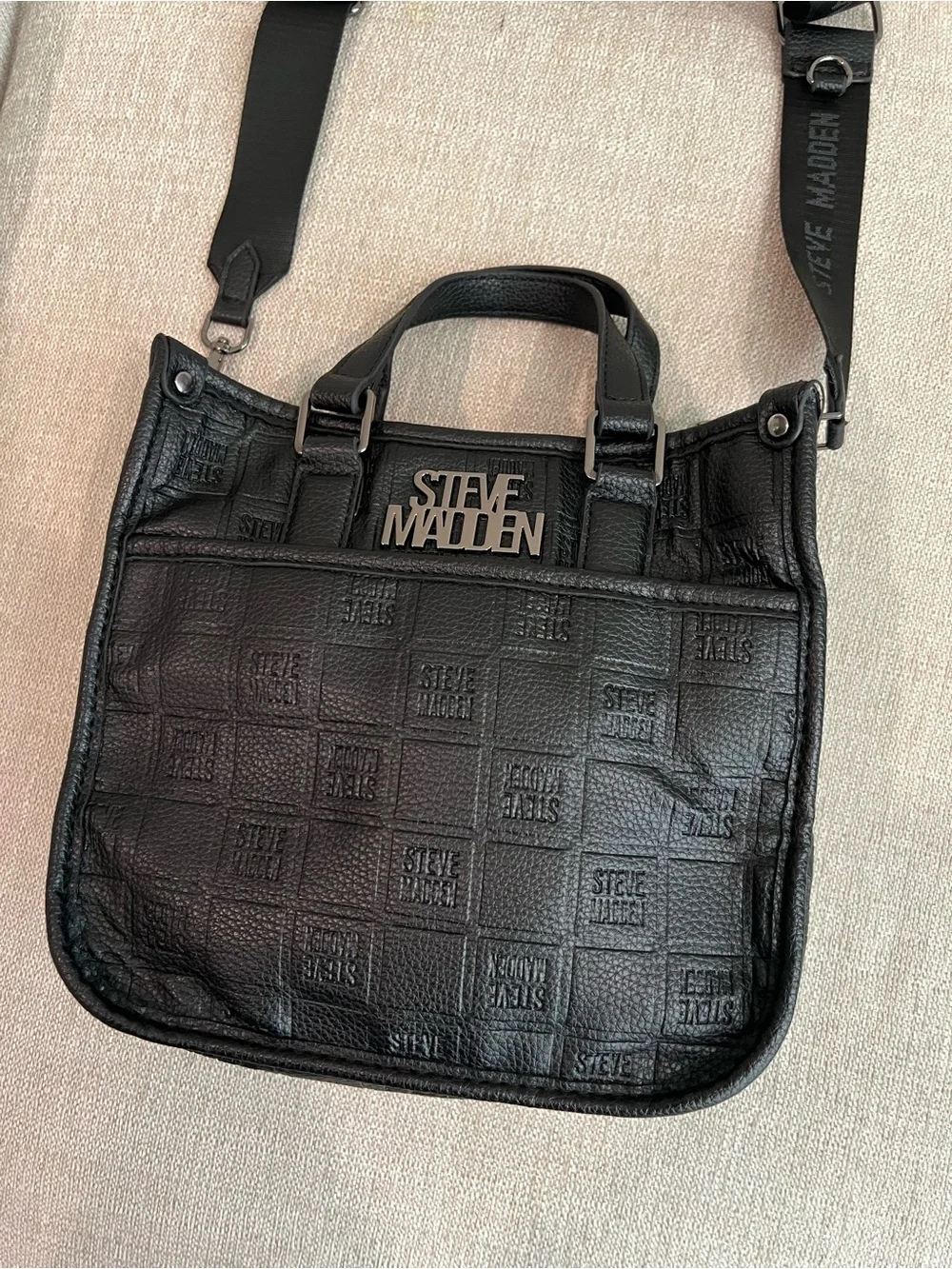 Steve Madden Black Crossbody Bag with Removable Pouch